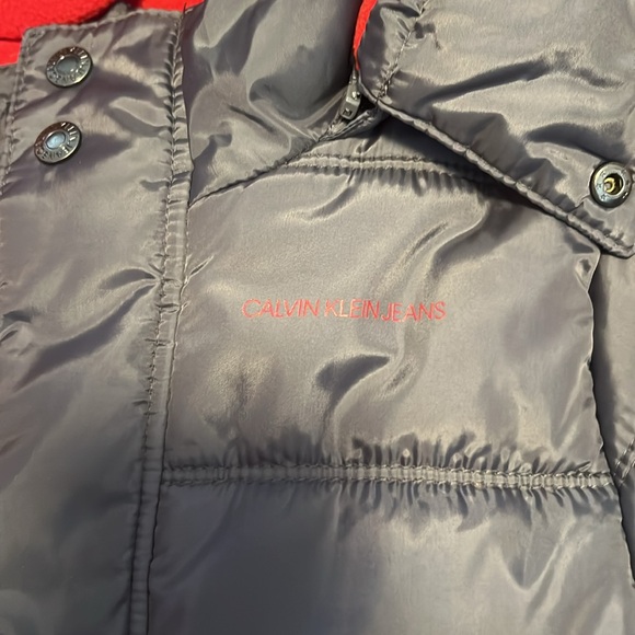 Calvin Klein Jeans Boys Gray Puffer Coat Sz 6 - Picture 4 of 8